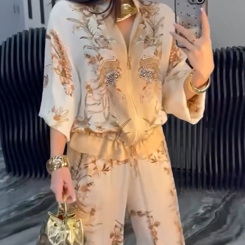 Sunmi - Elegantes Zweiteiliges Satz Mit Reißverschluss